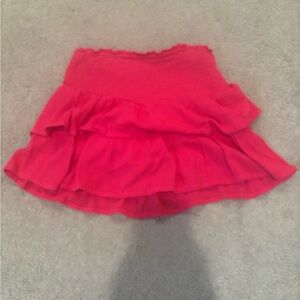 Hayden Bright Pink Layered Mini Skirt